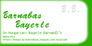 barnabas bayerle business card